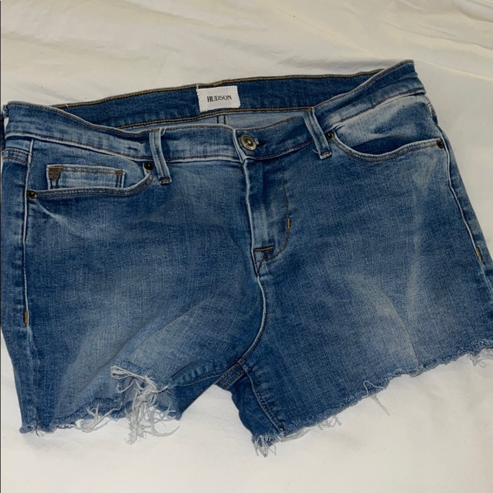 Hudson mid rise jean shorts